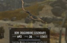 Гравець в Skyrim створив лук з драконячої кістки, здатний вбивати з одного пострілу (фото)