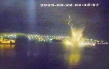 Появилось видео ночной атаки морских БПЛА на Севастопольскую бухту: был большой прилет