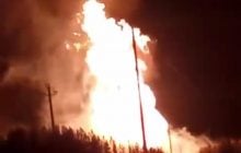 У Росії знову прогримів вибух на газопроводі: стовп полум'я видно за кілометри (відео)