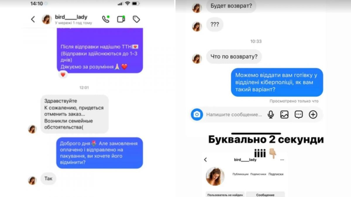 Скриншот переписки с аферисткой Скриншот переписки с аферисткой