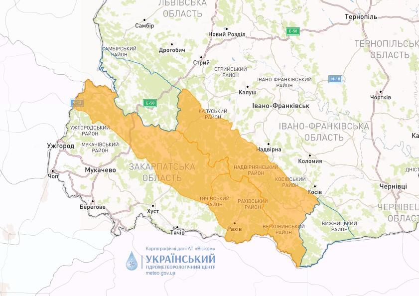 У Карпатах можливі лавини / фото Укргідрометцентр У Карпатах можливі лавини / фото Укргідрометцентр