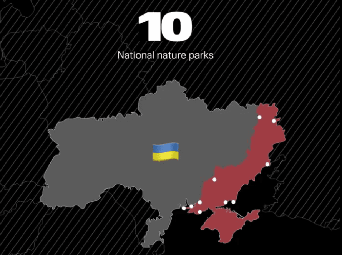 Убивают животных, паркуют танки: в ОПУ рассказали, сколько украинских заповедников захватила РФ / скриншот Убивают животных, паркуют танки: в ОПУ рассказали, сколько украинских заповедников захватила РФ / скриншот