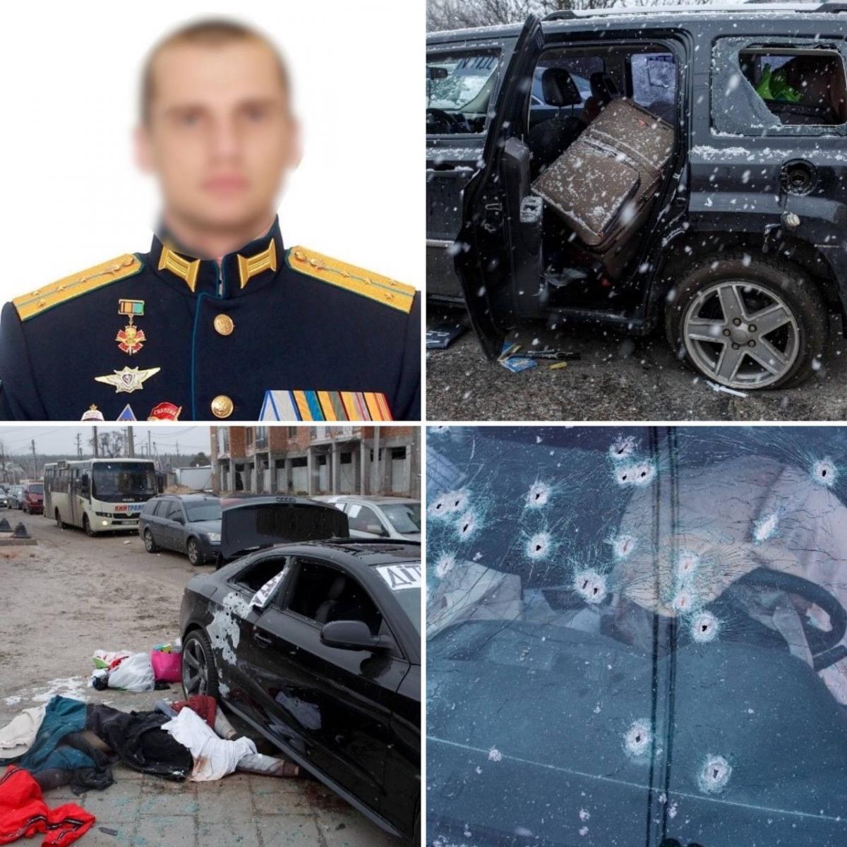 Російський військовий розстріляв евакуаційну колону \ фото Офіс генпрокурора Російський військовий розстріляв евакуаційну колону \ фото Офіс генпрокурора