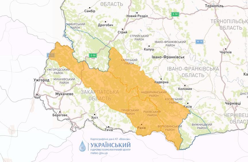 В Карпатах объявили 3 уровень опасности / фото Укргидрометцентр В Карпатах объявили 3 уровень опасности / фото Укргидрометцентр