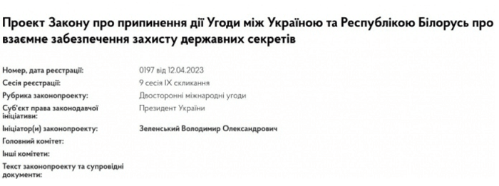 Зеленский предложил расторгнуть соглашение и не хранить гостайны Беларуси Зеленский предложил расторгнуть соглашение и не хранить гостайны Беларуси
