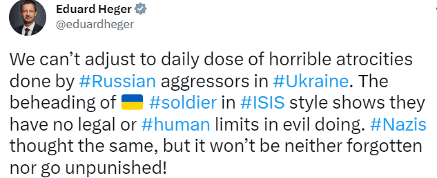 'Не можем привыкнуть к ежедневной дозе' зверств россиян: премьер Словакии о казни украинского военного 'Не можем привыкнуть к ежедневной дозе' зверств россиян: премьер Словакии о казни украинского военного