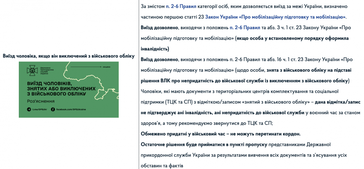 Адвокат заявляє, що зняті з військового обліку можуть виїхати за кордон за певних умов Адвокат заявляє, що зняті з військового обліку можуть виїхати за кордон за певних умов
