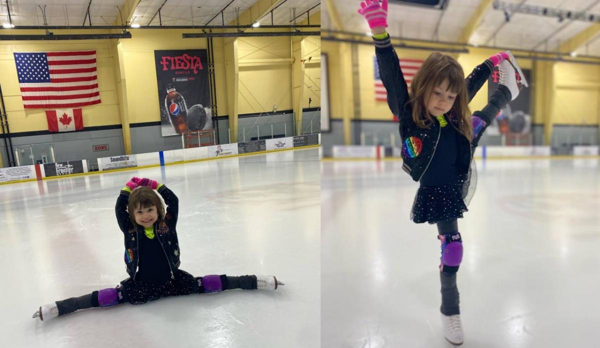 Дочь олимпийской спортсменки уже сделала первые "шаги" на катке / Фото предоставлены Оксаной Баюл