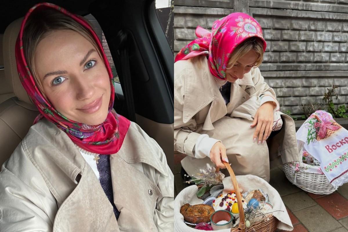 На Пасху Никитюк надела длинный тренч и цветной платок / скриншот На Пасху Никитюк надела длинный тренч и цветной платок / скриншот