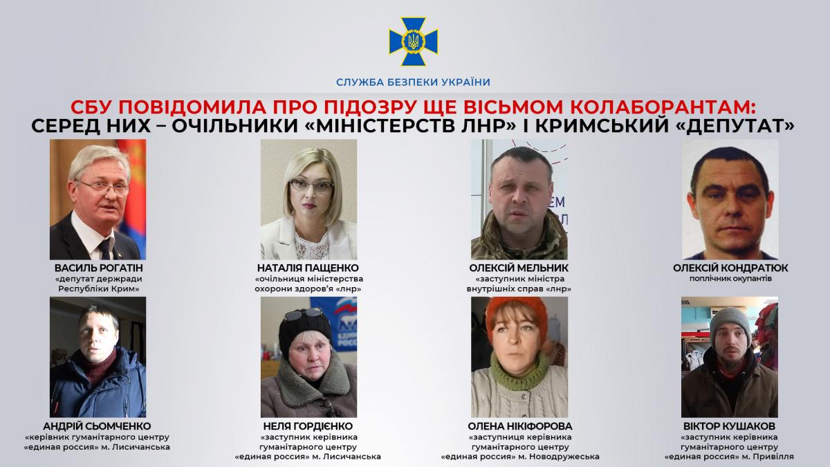 СБУ объявила подозрение восьми врагам Украины / фото facebook.com/SecurSerUkraine СБУ объявила подозрение восьми врагам Украины / фото facebook.com/SecurSerUkraine