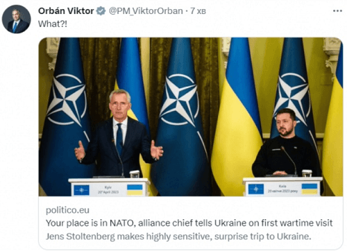 У Орбана подгорело: он возмутился из-за заявления Столтенберга о будущем Украины в НАТО У Орбана подгорело: он возмутился из-за заявления Столтенберга о будущем Украины в НАТО