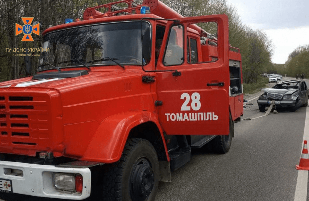 Road accident in Vinnytsia region / photo of the State Emergency Service Road accident in Vinnytsia region / photo of the State Emergency Service