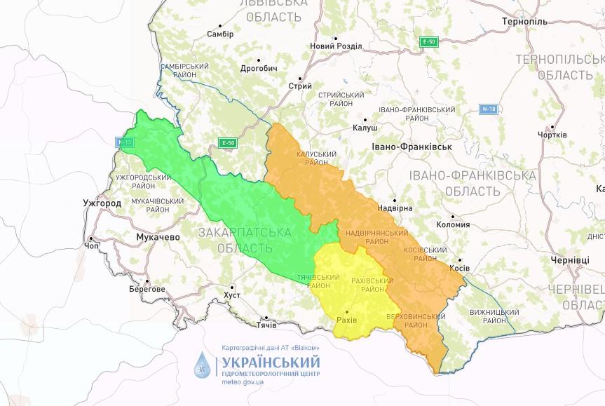 В Карпатах объявили оранжевый уровень опасности / фото Укргидрометцентр В Карпатах объявили оранжевый уровень опасности / фото Укргидрометцентр