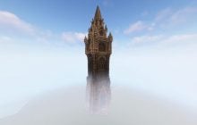 Фанат Minecraft построил красивую готическую башню, вдохновленную Bloodborne (фото)