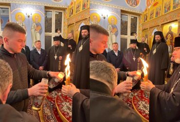 Благодатный огонь прибыл в Украину (фото)