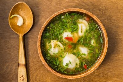 Суп с пельменями в узбекском стиле
