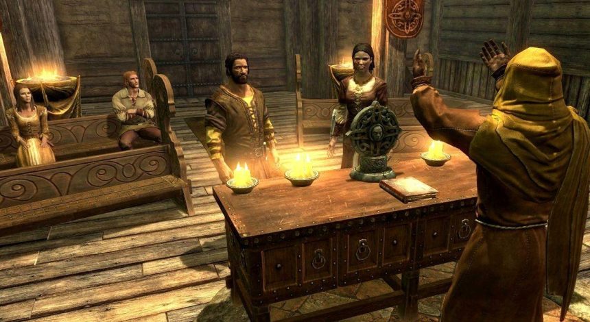 Священнослужитель в Skyrim нанял убийц, чтобы устранить игрока на его свадьбе (видео)