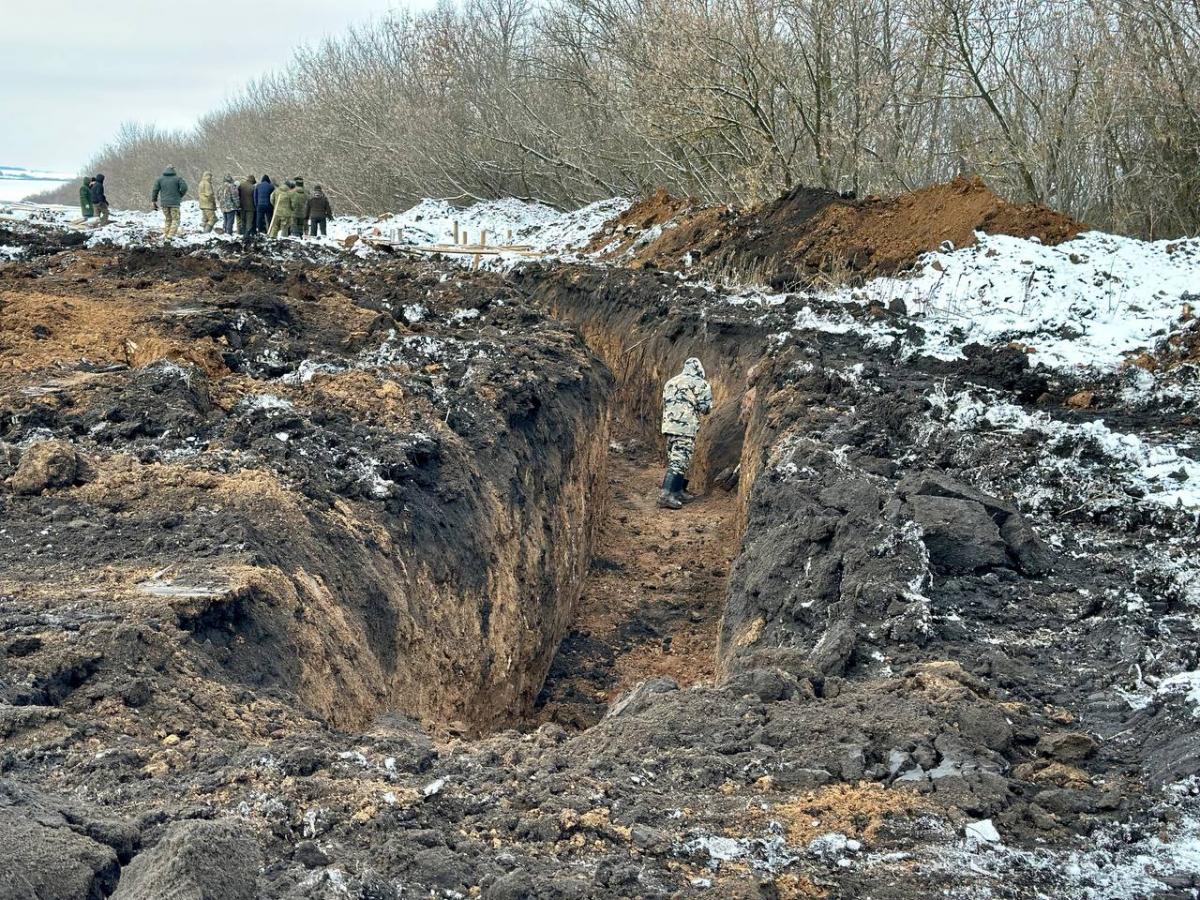 Окопы в Белгородской области зимой 2022 года / фото t.me/vvgladkov Окопы в Белгородской области зимой 2022 года / фото t.me/vvgladkov