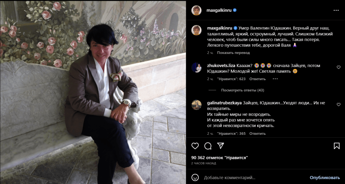 Скриншот со страницы Галкина Скриншот со страницы Галкина
