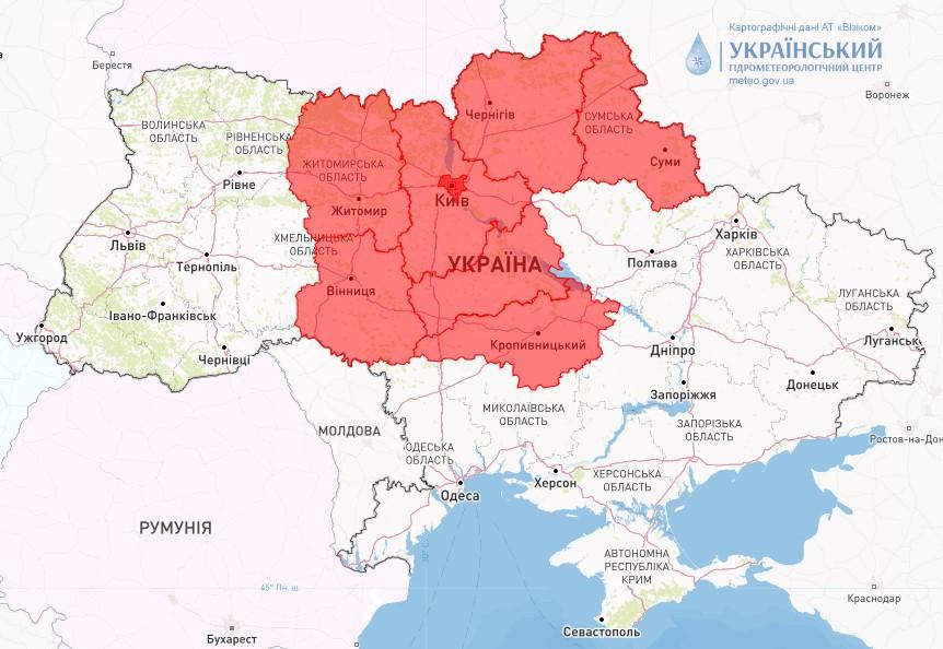 На півночі та в деяких центральних областях висока небезпека виникнення лісових пожеж / фото Укргідрометцентр На півночі та в деяких центральних областях висока небезпека виникнення лісових пожеж / фото Укргідрометцентр