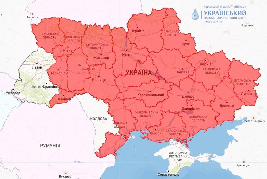 Надзвичайна пожежна небезпека в Україні утримається 17, 18 та 19 травня / скріншот meteo.gov.ua Надзвичайна пожежна небезпека в Україні утримається 17, 18 та 19 травня / скріншот meteo.gov.ua