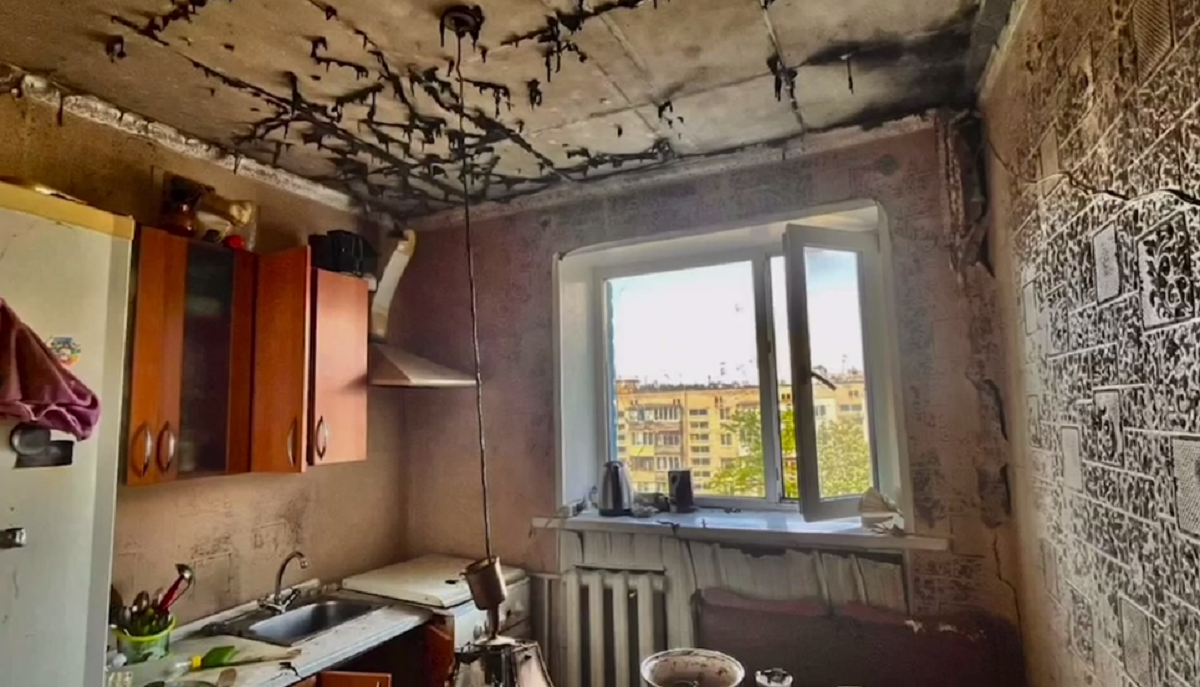В квартире взорвался газ / скриншот с видео В квартире взорвался газ / скриншот с видео