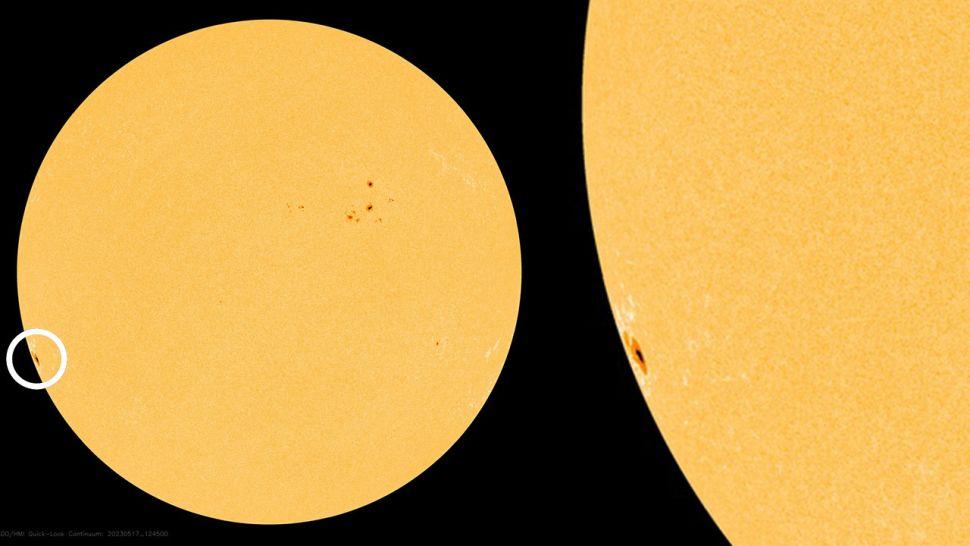 Незабаром Сонячна пляма буде спрямована прямісінько на Землю / фото NASA / SDO Незабаром Сонячна пляма буде спрямована прямісінько на Землю / фото NASA / SDO