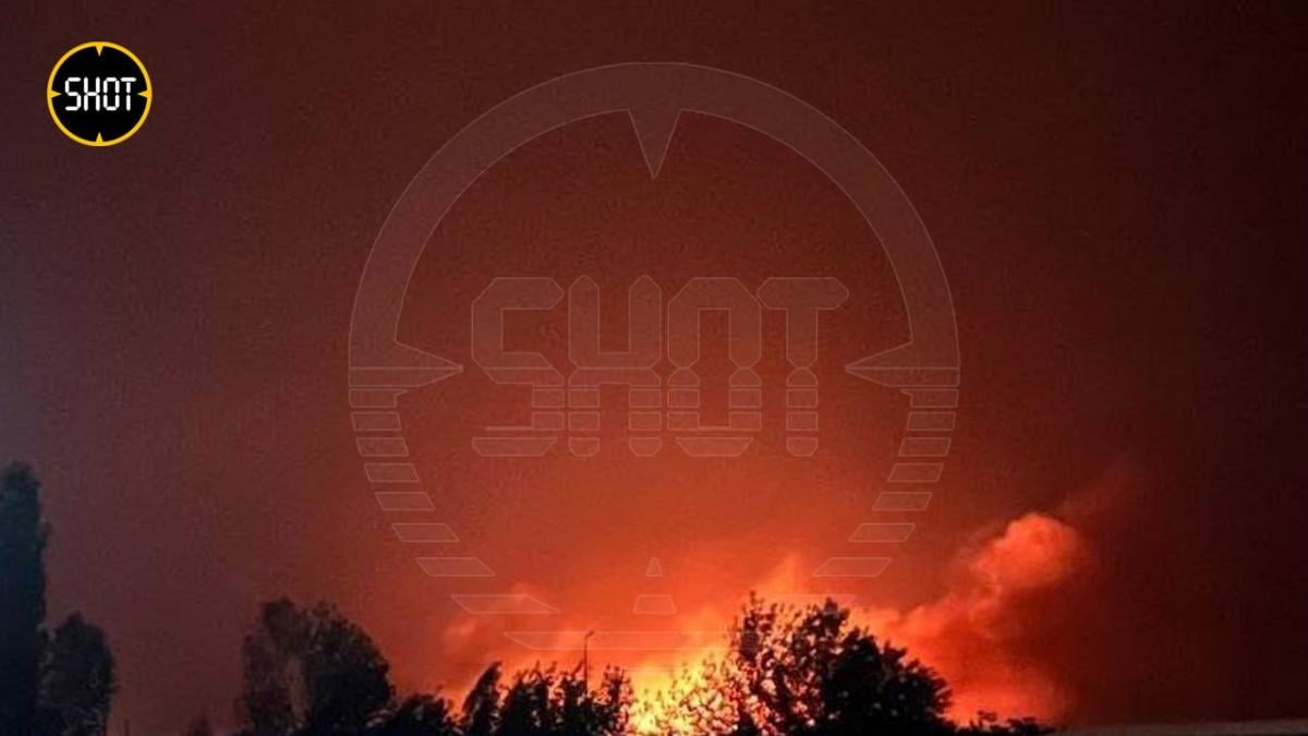 У районі Шебекіно загорівся полігон / фото t.me/shot_shot У районі Шебекіно загорівся полігон / фото t.me/shot_shot