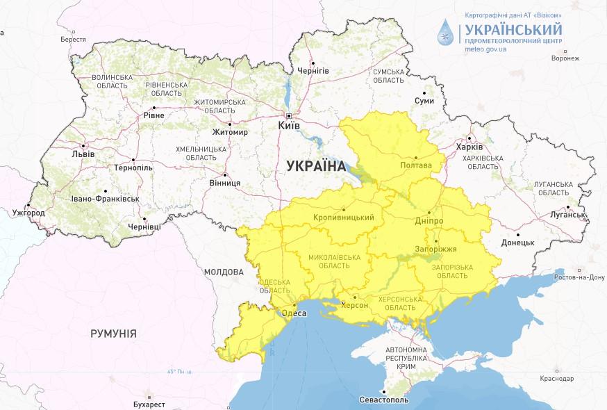 23 травня в Україні очікуються шквали та град / фото Укргідрометцентр 23 травня в Україні очікуються шквали та град / фото Укргідрометцентр