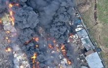 Под Питером вспыхнул масштабный пожар (фото, видео)