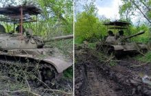 На війні помітили "модернізований ліжками російський Т-55: його висміяв навіть Гіркін