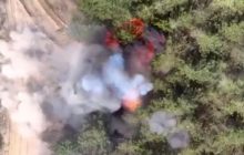 Українські артилеристи показали вибухові кадри роботи по "Тюльпану" росіян (відео)