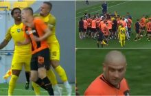 Разбитая голова Ракицкого и пять красных карточек: матч Шахтера и Днепра-1 закончился массовой дракой (видео)