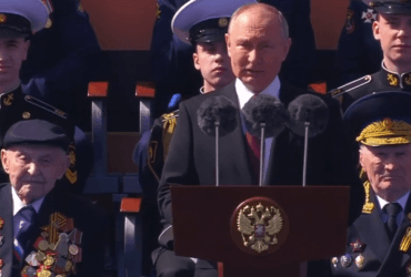 Путин выступил на параде: говорил о преступном Западе и украинском народе (видео)