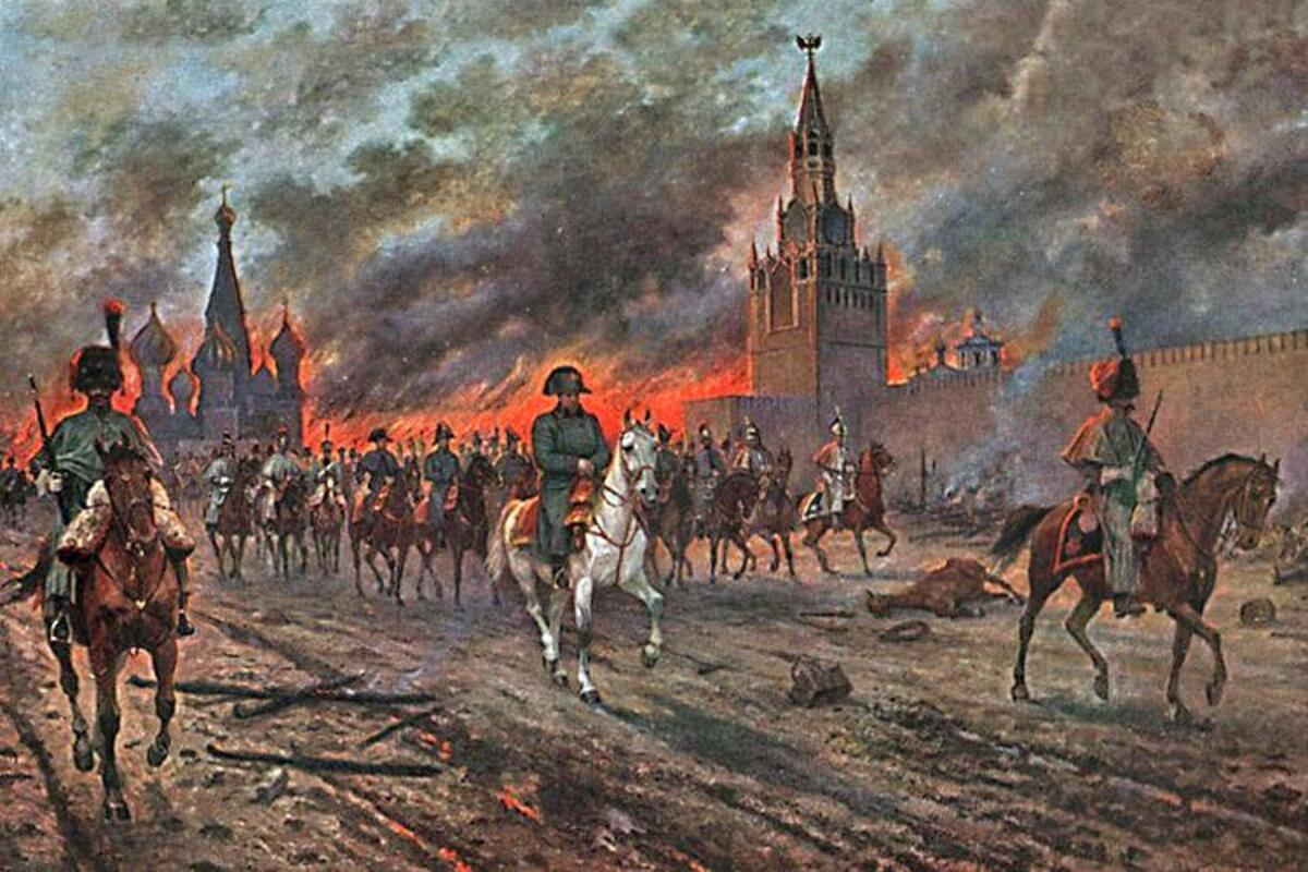 Наполеон в Москве. Картина художника В.В. Мазуровского Наполеон в Москве. Картина художника В.В. Мазуровского