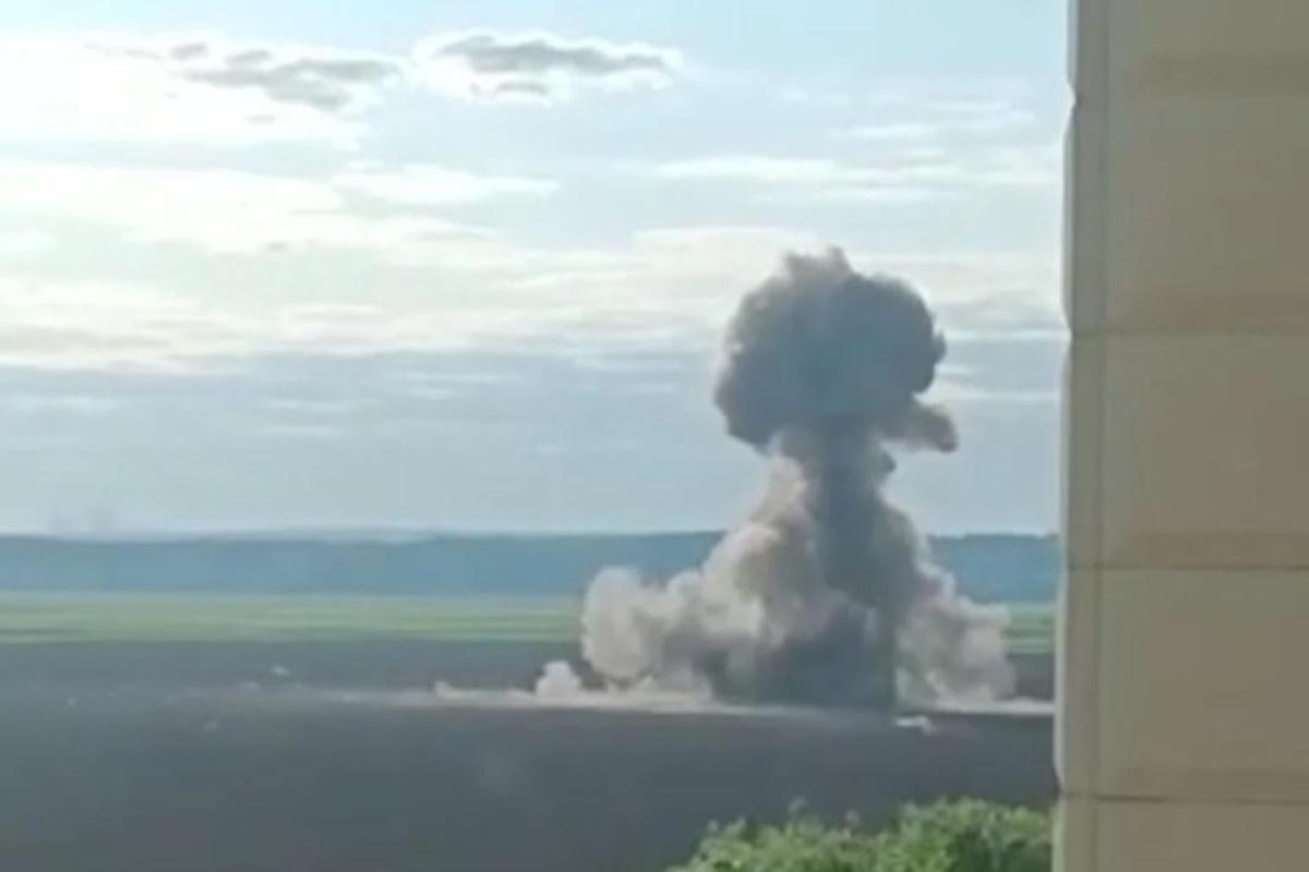 Взрыв дрона в Модмосковье / скриншот
