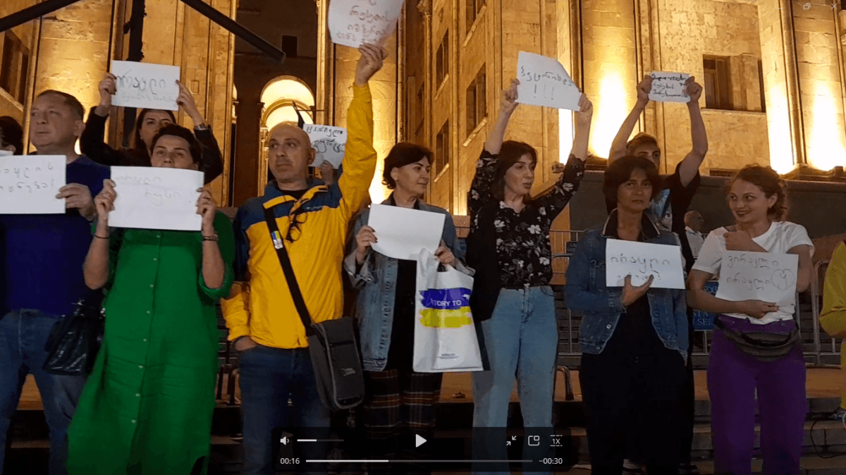 В Грузии прошел протест против пророссийского курса власти / скриншот В Грузии прошел протест против пророссийского курса власти / скриншот