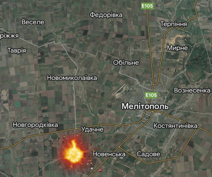 Біля Мелітополя пролунав вибух на залізниці / фото t.me/ivan_fedorov_melitopol Біля Мелітополя пролунав вибух на залізниці / фото t.me/ivan_fedorov_melitopol
