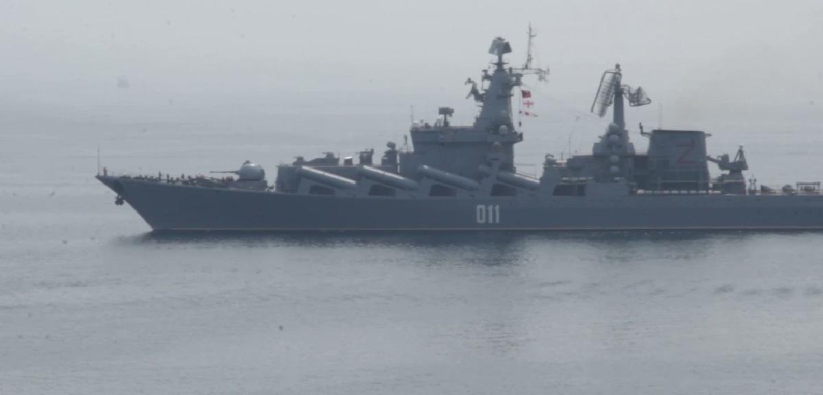 На деяких кораблях нанесена рашистська символіка / скріншот відео На деяких кораблях нанесена рашистська символіка / скріншот відео