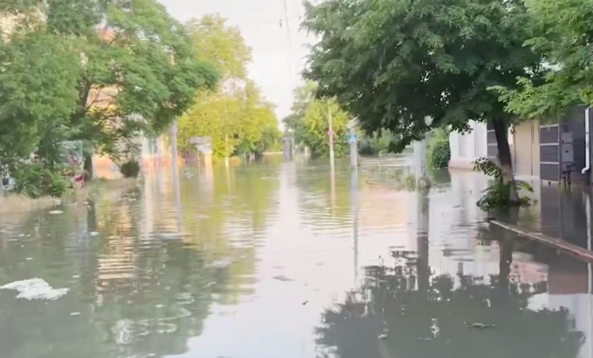 Острів у Херсоні затопило / Скриншот
