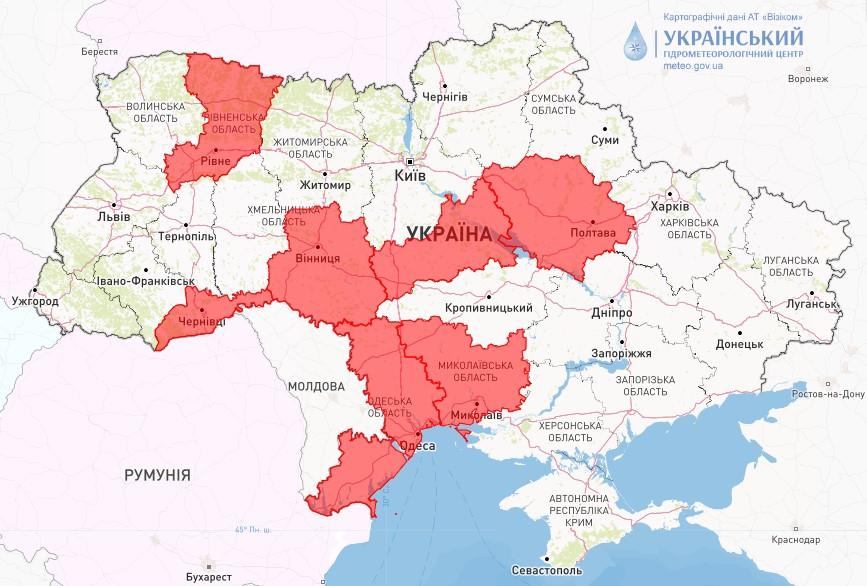 В некоторых областях Украины объявили чрезвычайный уровень пожарной опасности / фото Укргидрометцентр В некоторых областях Украины объявили чрезвычайный уровень пожарной опасности / фото Укргидрометцентр