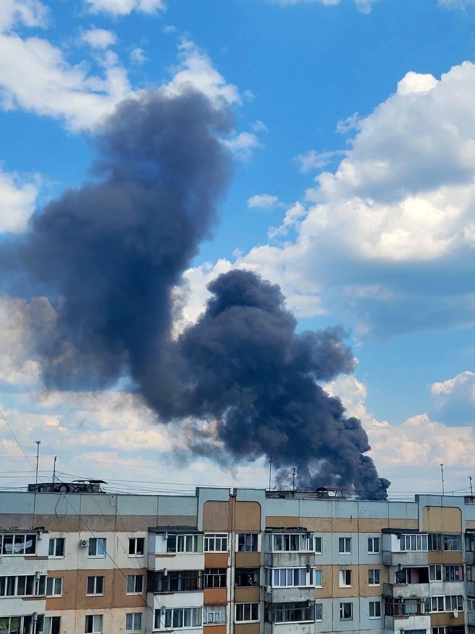 Пожежа у Брянську / соцмережі Пожежа у Брянську / соцмережі