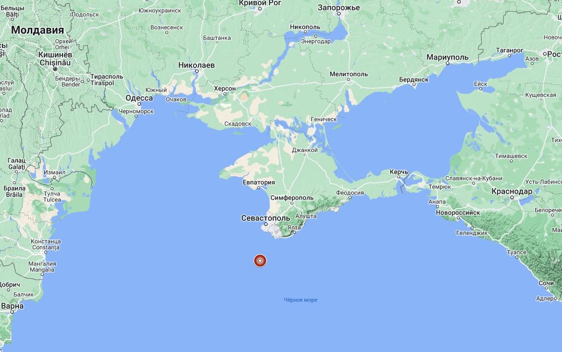 В Крыму произошло землетрясение / скриншот с гугл-карт В Крыму произошло землетрясение / скриншот с гугл-карт