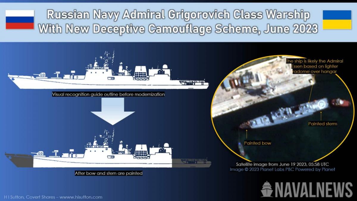 Оператори можуть невірно оцінити розміри російського корабля / фото Naval News Оператори можуть невірно оцінити розміри російського корабля / фото Naval News