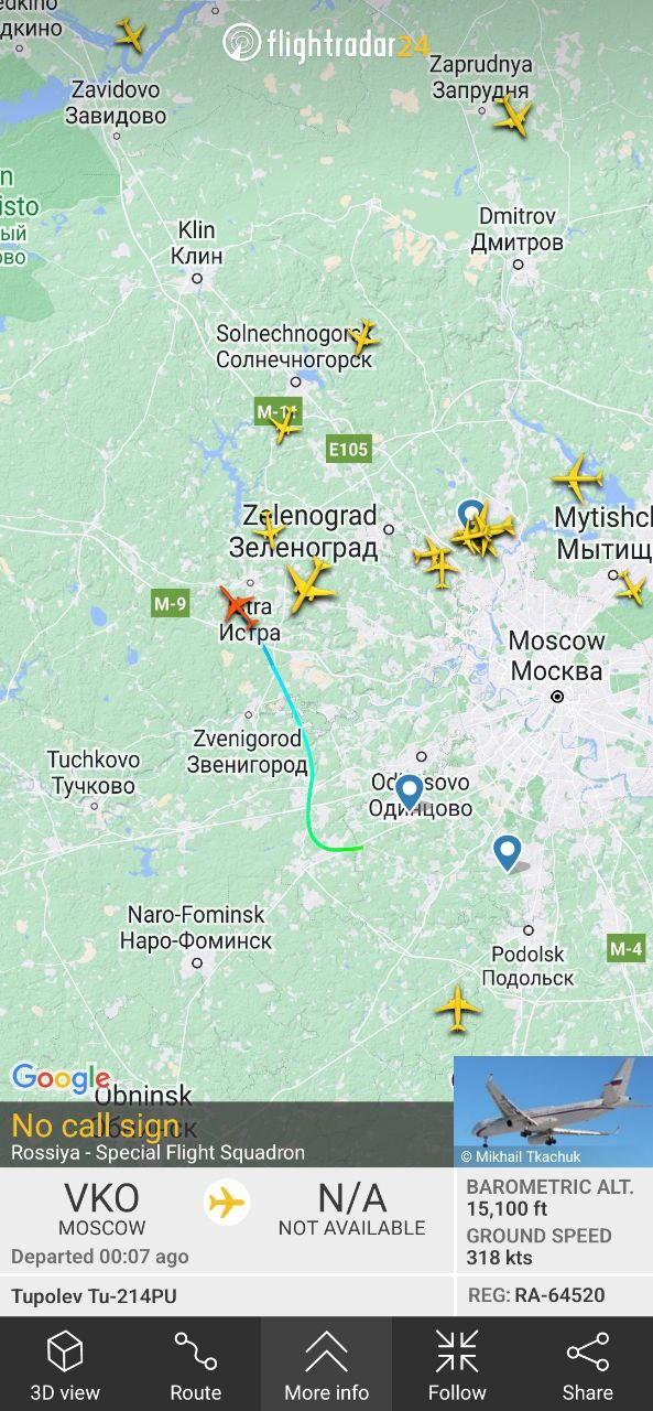 Вылет путинских RA-96021 и RA-96022 из Москвы / фото t.me/vchkogpu Вылет путинских RA-96021 и RA-96022 из Москвы / фото t.me/vchkogpu