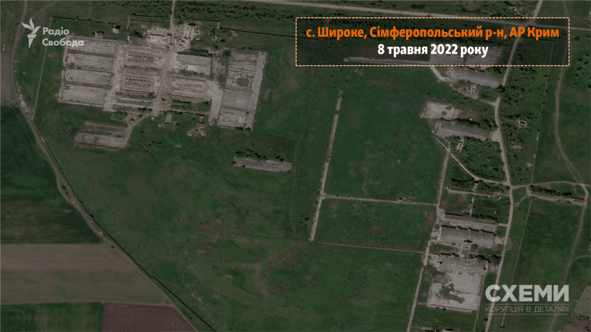 Супутниковий знімок ділянки за 8 травня 2022 року / "Схеми"