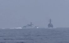 Военные корабли США и Китая едва не столкнулись в Тайваньском проливе (видео)