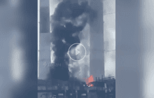 В Ростовской области России загорелась ТЭС (видео)