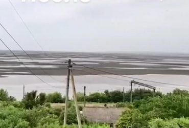 Людей призвали не ходить на берег Каховского водохранилища из-за опасности для жизни