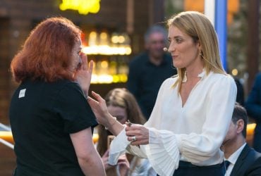 Президент Європарламенту зустрілась з Пташкою з Азовсталі (фото)